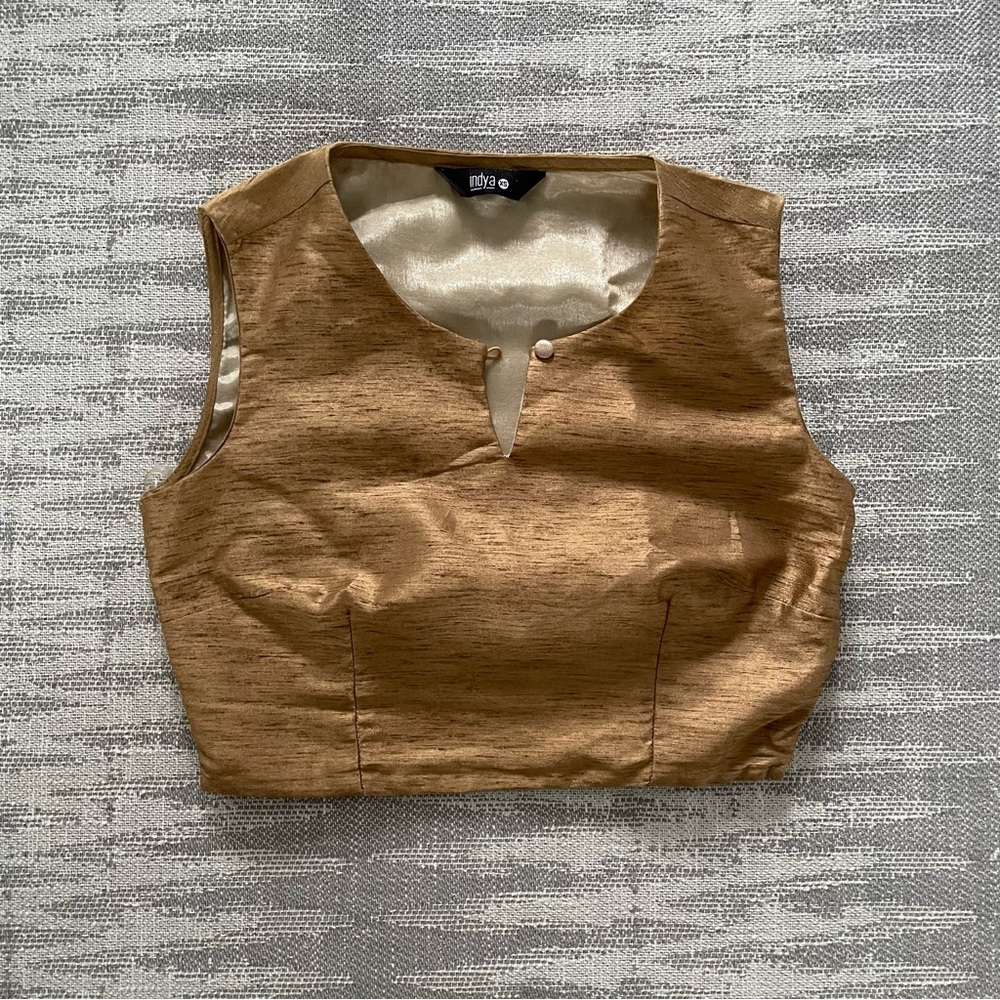 Gold crop top